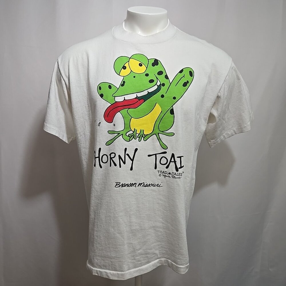 Vintage Horny Toad Single Stitch Tee Shirt Adult Size XL White Branson Missouri